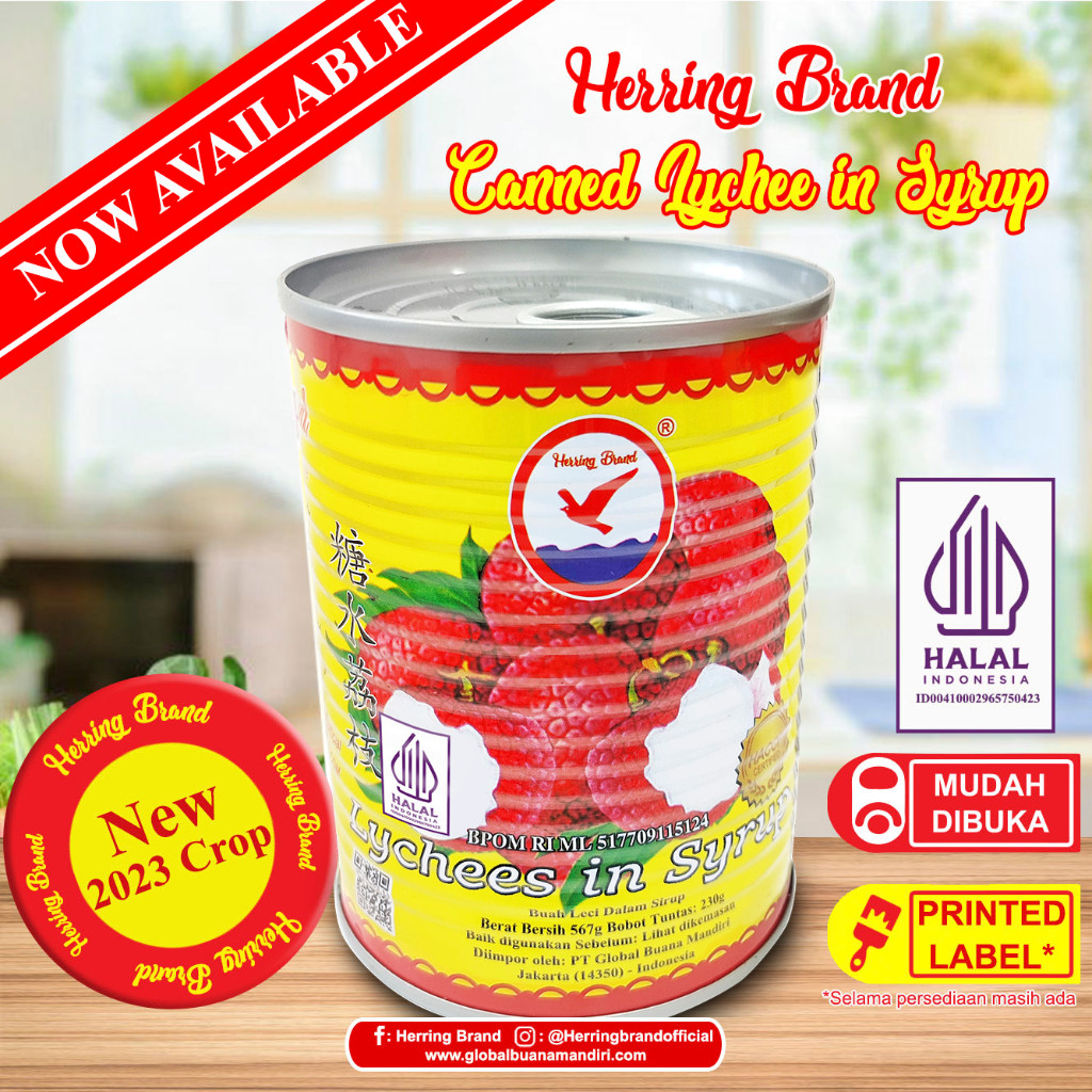 

Herring nd Medium Pack Canned Lychee in Syrup 567g - 6Pcs