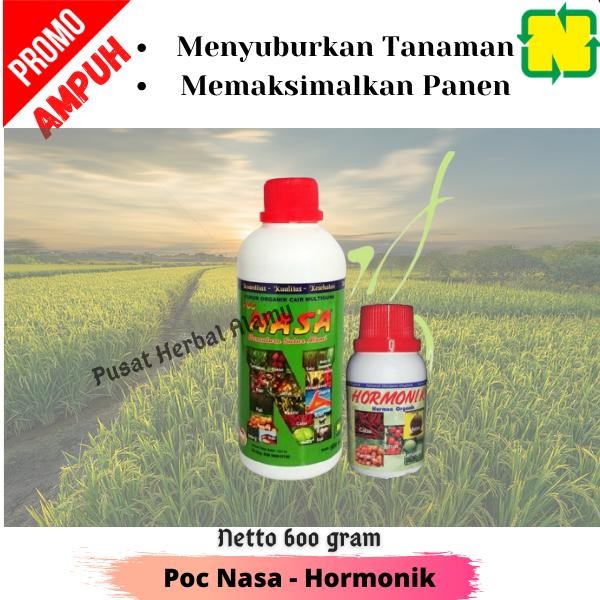Pupuk Pertanian Organik Poc Nasa 500Cc Dan Hormonik 100Cc.