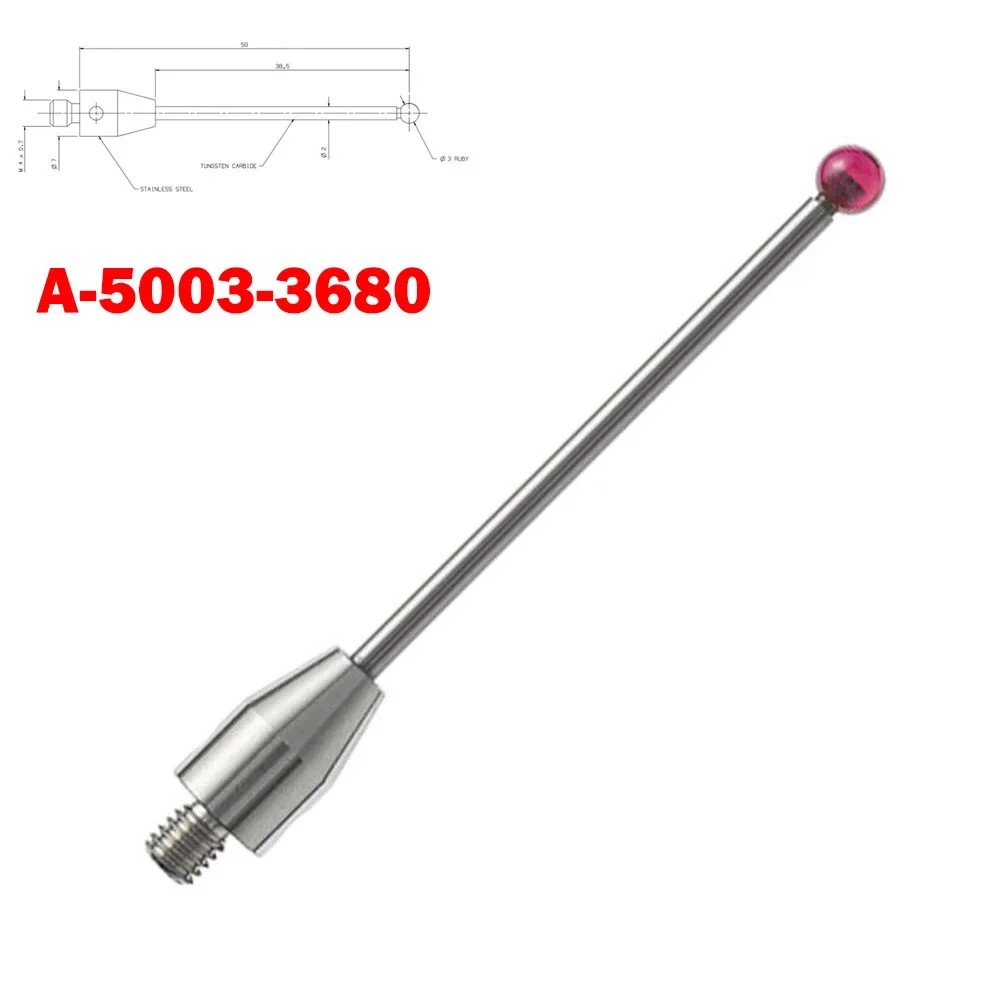 Cmm Touch Probe Stylus Thread 3mm Tip 50mm Long A-5003-3680 Rubine Ball Ceramic Stem For CNC CMM Mac