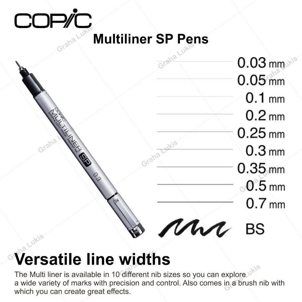 

COPIC MULTIR SP PEN Brush dan Nib / SATUAN