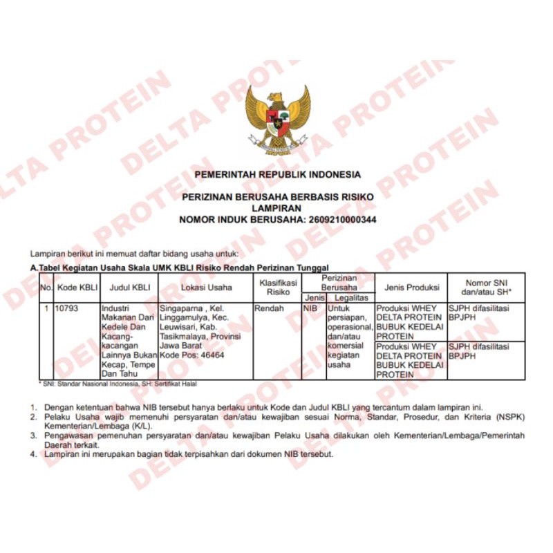 WHEY PROTEIN DELTA PROTEIN 2KG BUBUK KEDELAI PROTEIN