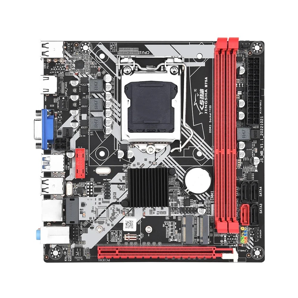 JINGSHA B75 itx Motherboard LGA 1155 PC gaming kit with i5 3570 processor and 2*8GB DDR3 memory diy 