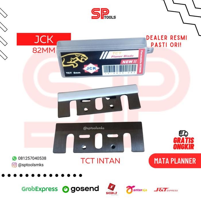Mata Pisau Planer Planner Ketam Pisau Serut Kayu Tct Intan 82Mm Jck
