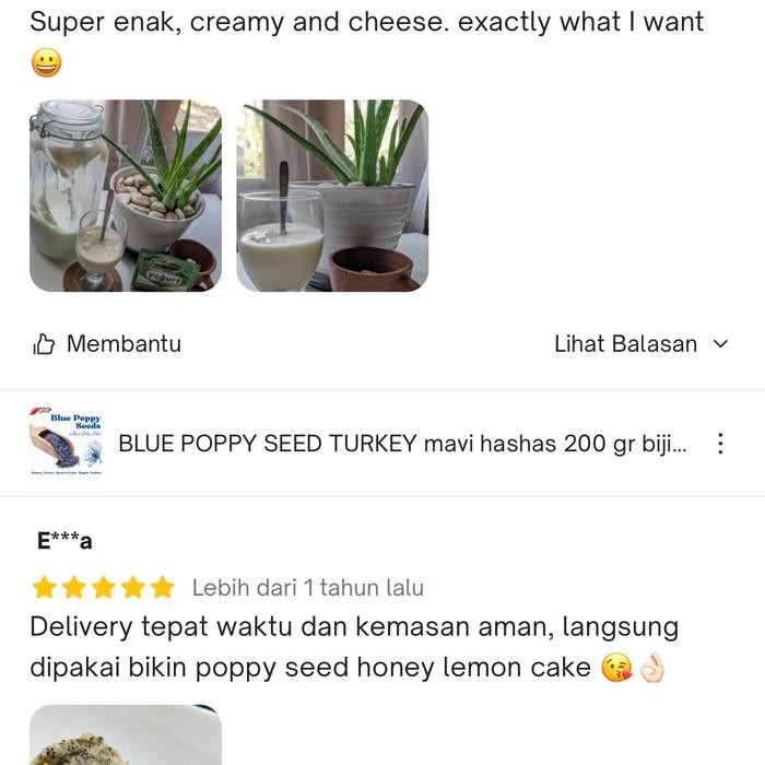 

G&C BLUE POPPY SEED TURKEY MAVI HASHAS 200 GR BIJI BERNUTRISI SEHAT DIET