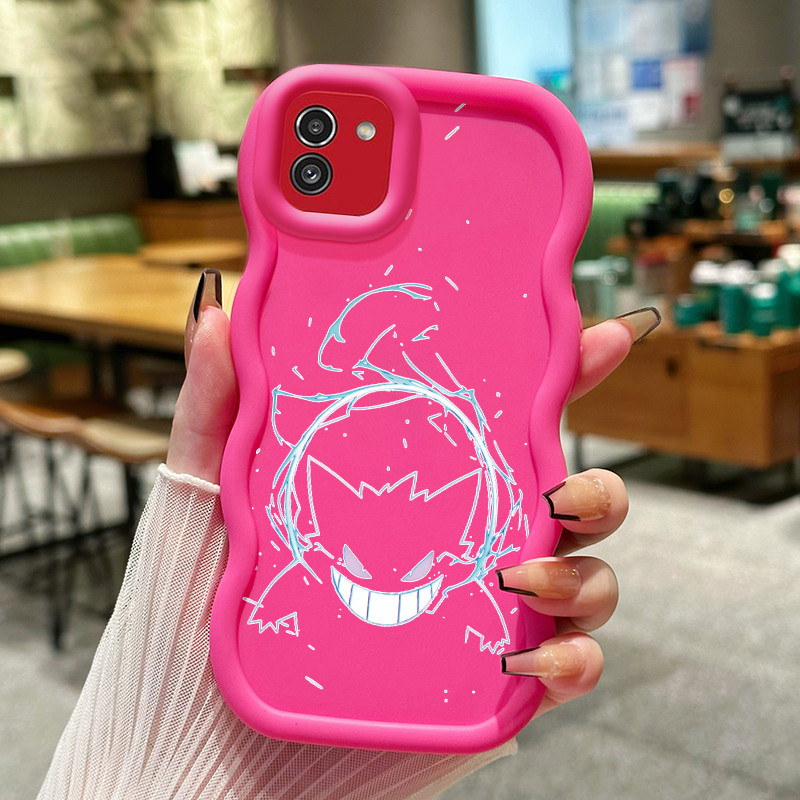 Casing Untuk Samsung A03 A03s A02s M02s F02s Case Softcase Kesing Bola jahat pink ponsel Cesing terb