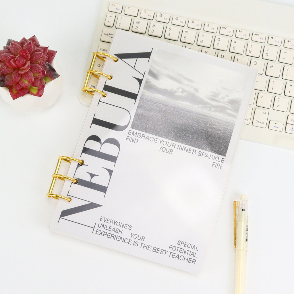 

A5 A6 Frosting Thick Line Acrylic Loose Leaf Binder Cover Diy Account Book Journal Planner Office