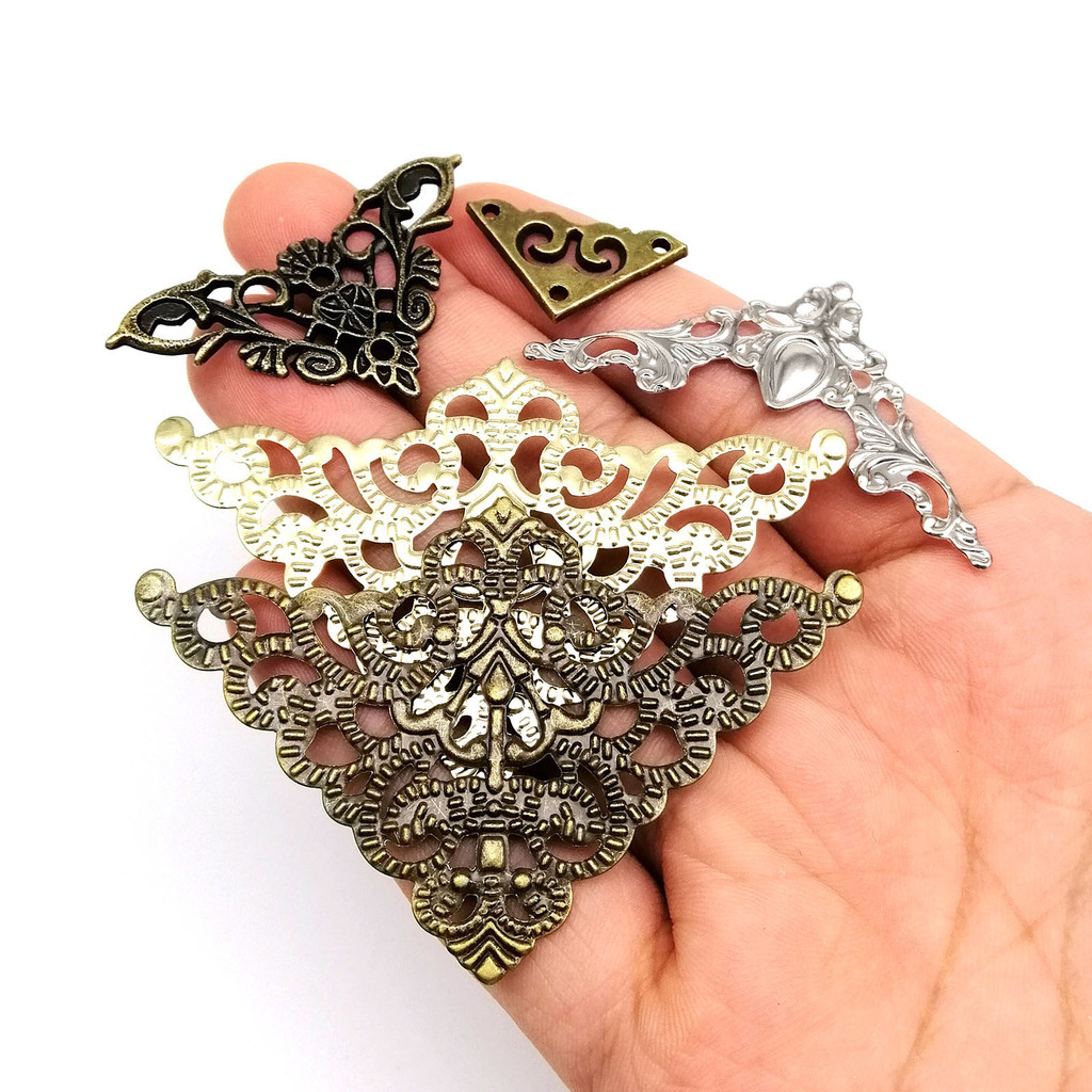 

12Pcs Metal Decorative Corner Cover Edge Protector For Book Scrapbook Photo Album Frame Jewelry