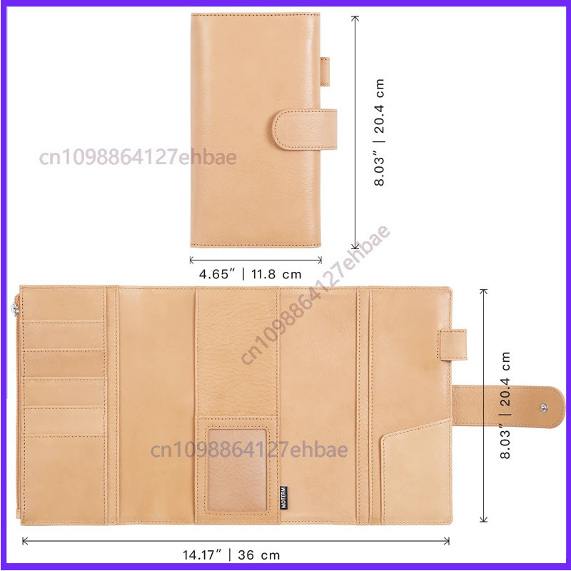 

Moterm Weeks Three-Fold Cover Without Back Pocket For Hobonichi Mega Notebook Organizer Made Of