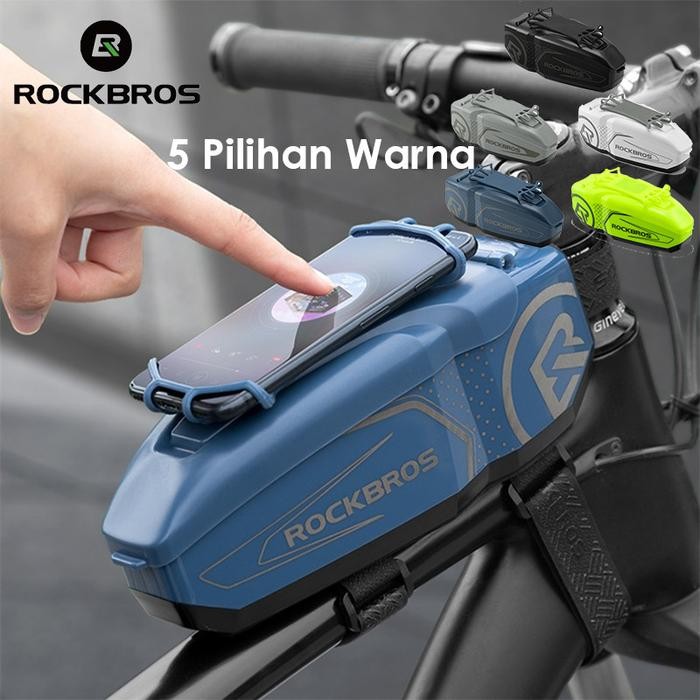 Pacific United - Rockbros Tas Sepeda Frame Holder Hp Waterproof Roadbike Mtb Hard Lf040