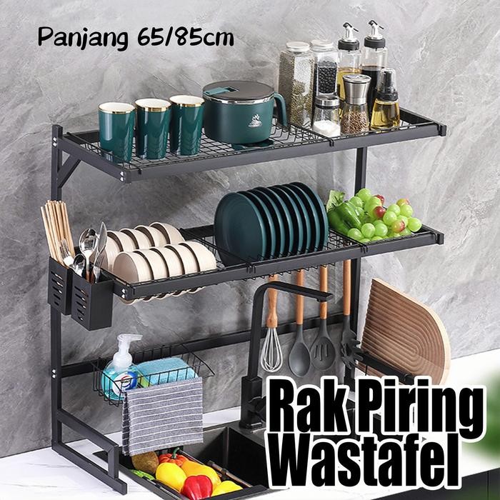 Rak Piring Wastafel Stainless Steel Rak Cuci Piring Wastafel Rak Dapur Rak Piring Gantung