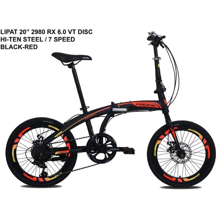Sepeda Lipat 20 Inch Pacific Terbaru Velg Tinggi