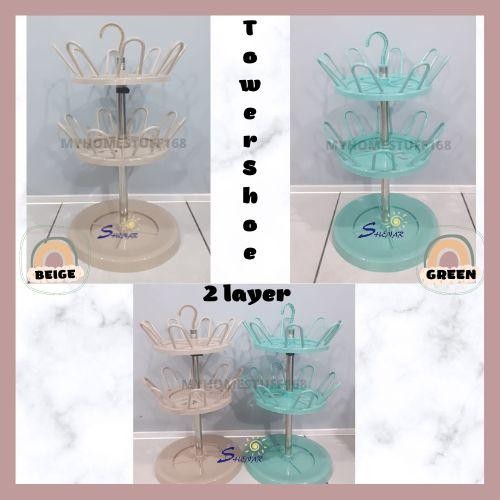 Shenar Rak Jemuran Pengering Sepatu Sandal / Rak Sepatu Sandal Gantung Putar Susun Tower/Eiffel Shoe