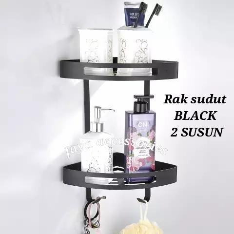 rak sudut stainless 2 susun rak sampo rak sikat gigi