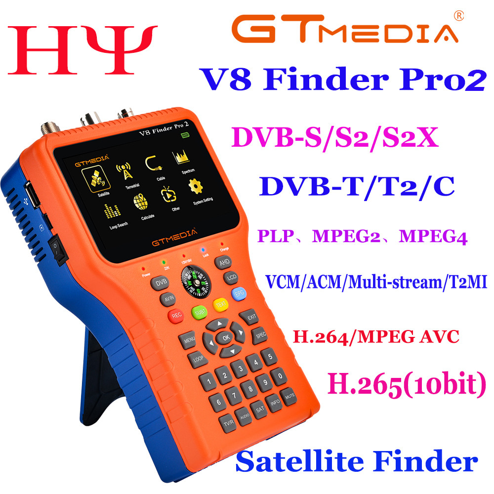 GTmedia V8 Finder Pro2  DVB-S2 DVB-T2 DVB-C AHD H.265 Satellite Meter