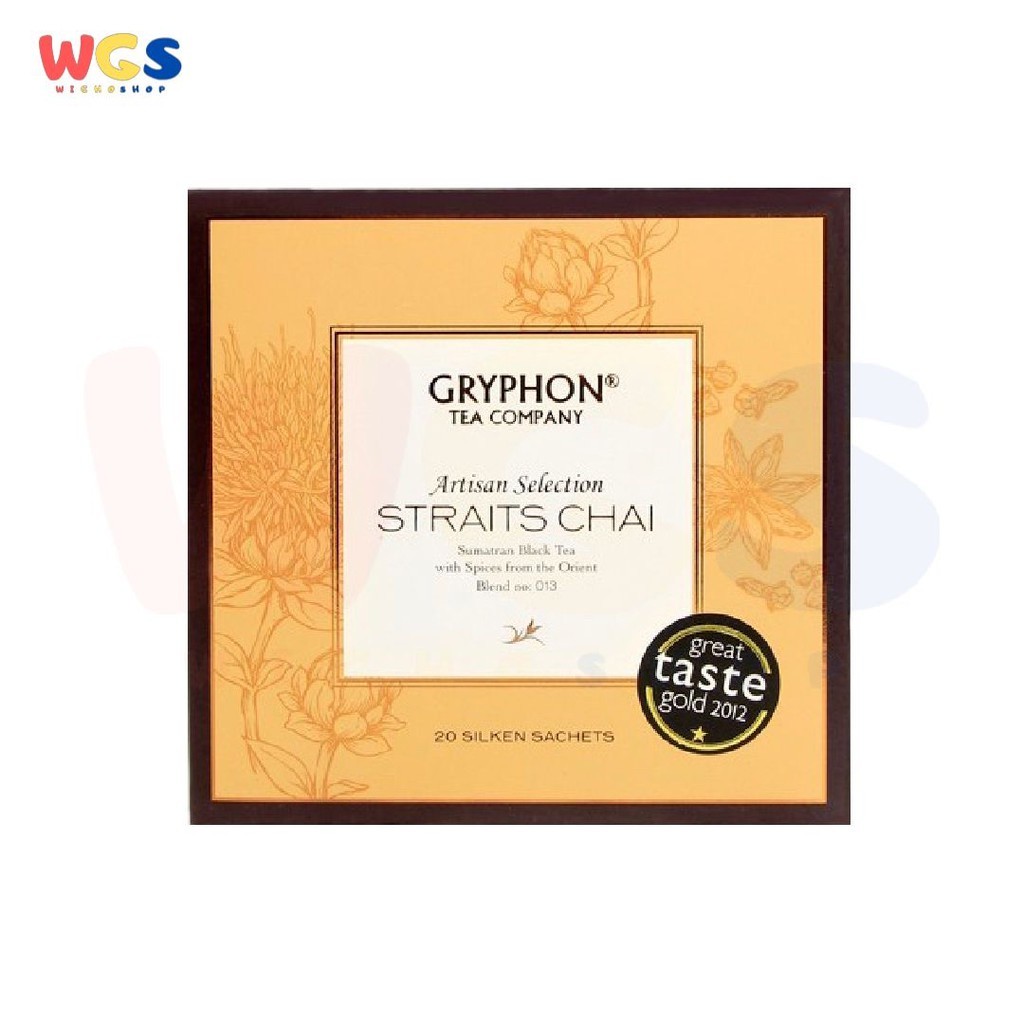 

READYY! Gryphon Tea Bag Straits Chai Sumatran Black Tea 1 Silken Sachet