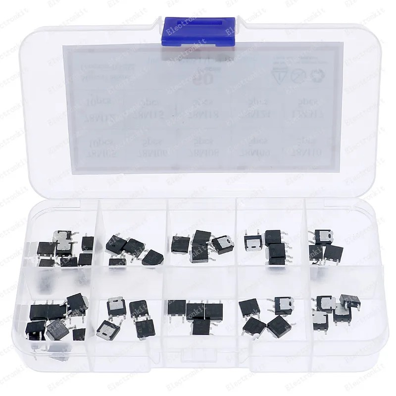 NEW 60pcs TO-252 Voltage regulator transistors Assortment Kit set 78M05 78M06 78M08 78M09 78M10 78M1