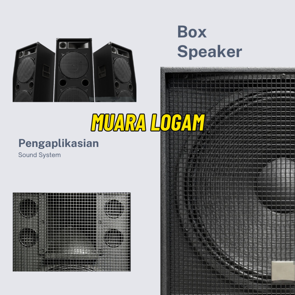 RB2233 60 x 100 cm RAM Speaker Model Plat Besi Lobang Grill Speaker Mesh Cover Grill Pelindung Audio