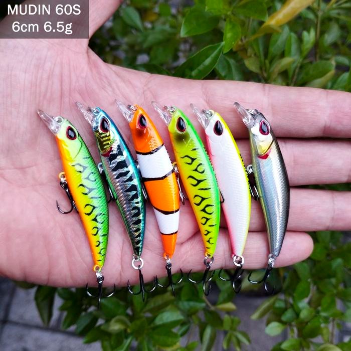 PREMIUM Lure Minnow MUDIN 60s - Umpan Pancing Casting UL Sinking - Mino