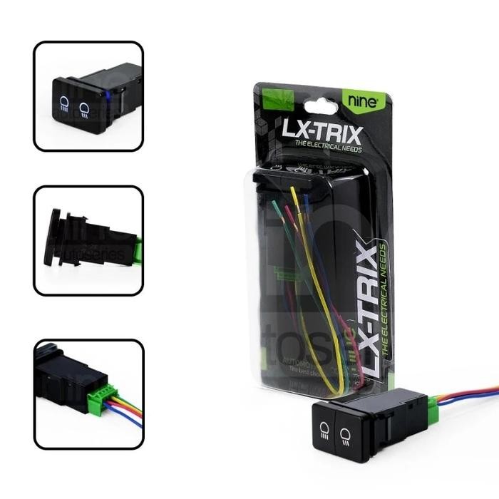 PREMIUM SAKLAR SWITCH MOBIL LAMPU TEMBAK 3 MODE NINE LUMINOS LB1 2 TOMBOL