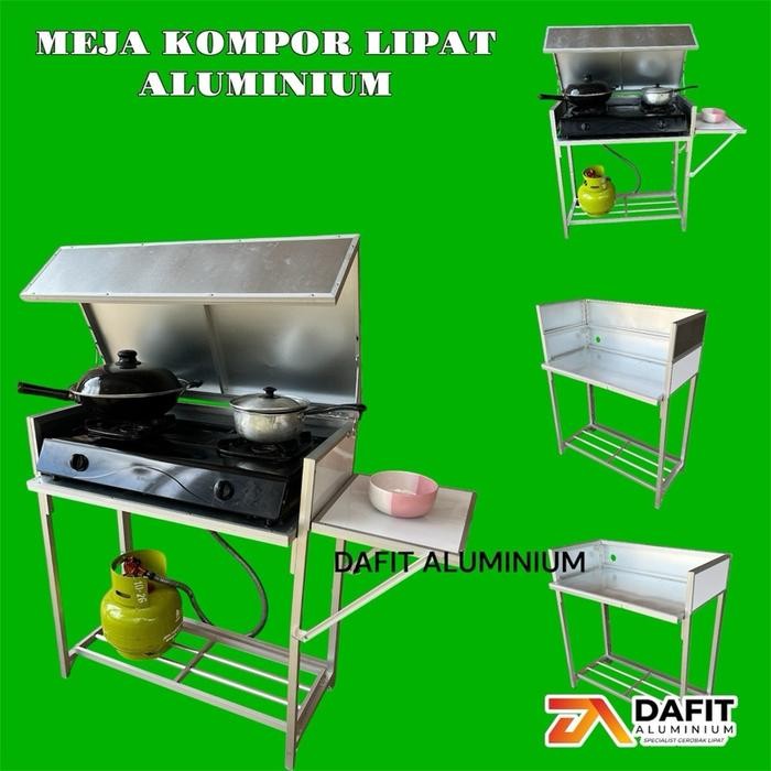 PREMIUM Meja Kompor Lipat Satu&Dua Tungku Aluminium - Praktis Dibawa - Furniture