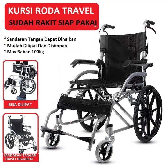 PREMIUM Furnibest Kursi Roda Lipat Wheelchair Lipat Kursi Roda Traveling