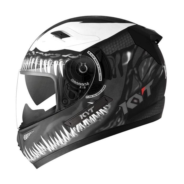 PREMIUM helm kyt k2 rider venom black dof gunmetal helm full face