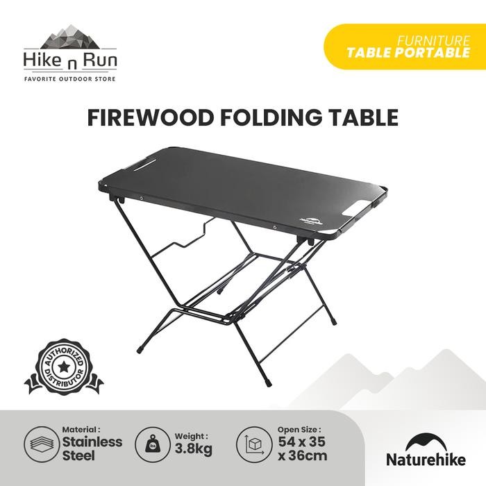 PREMIUM Meja Kayu Bakar Lipat Naturehike NH22JU023 Firewood Folding Table