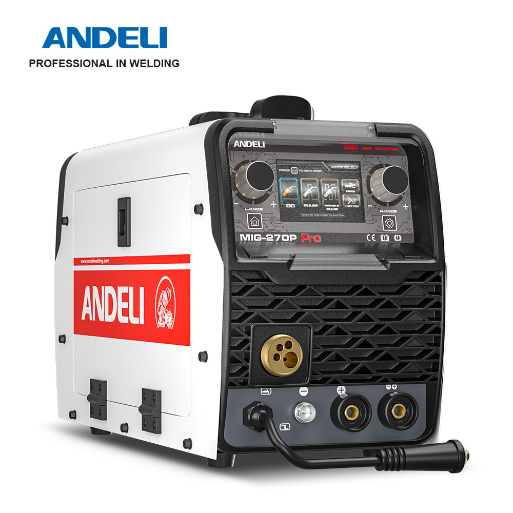 ANDELI 220V Mesin Las Aluminium MIG TIG MMA 3 In 1 Inverter IGBT Semi-otomatis Las MIG Pengelasan Ta