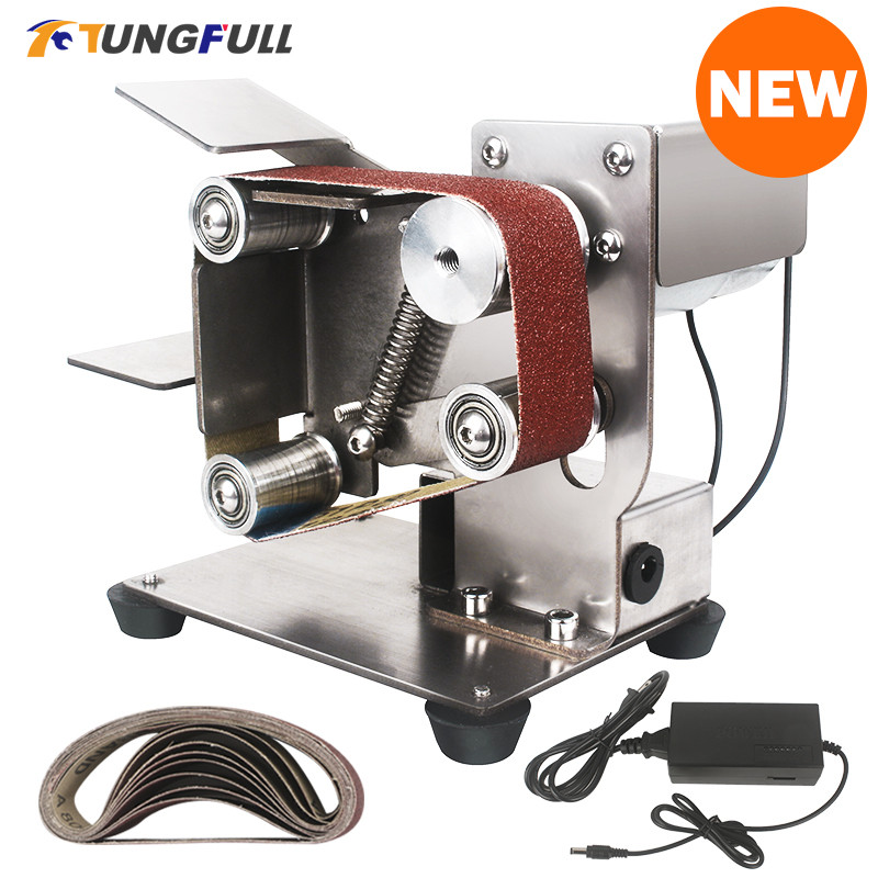 Upgrade Mini Belt Sander Alat Mesin Poles Elektrik Mesin Gerinda Pengamplasan Alat Sabuk Pengamplasa