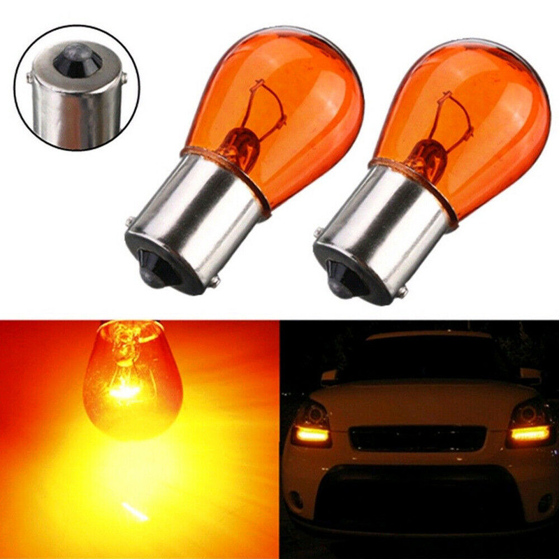 2 Buah PY21W 1156 BA15S 581 Amber Lampu Bohlam Lampu Sein Parkir Istirahat Indikator Skuter Otomatis