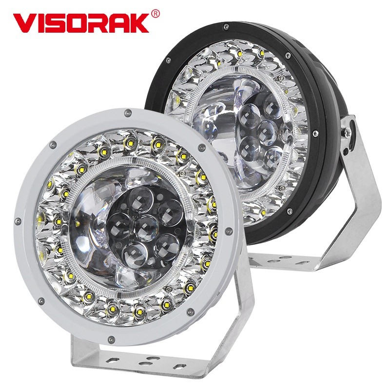 VISORAK 9 "Bulat 4D Off-road Bumper Spot LED Atap Lampu Kerja Bar untuk Kapal Kapal Off Road ARB Mob