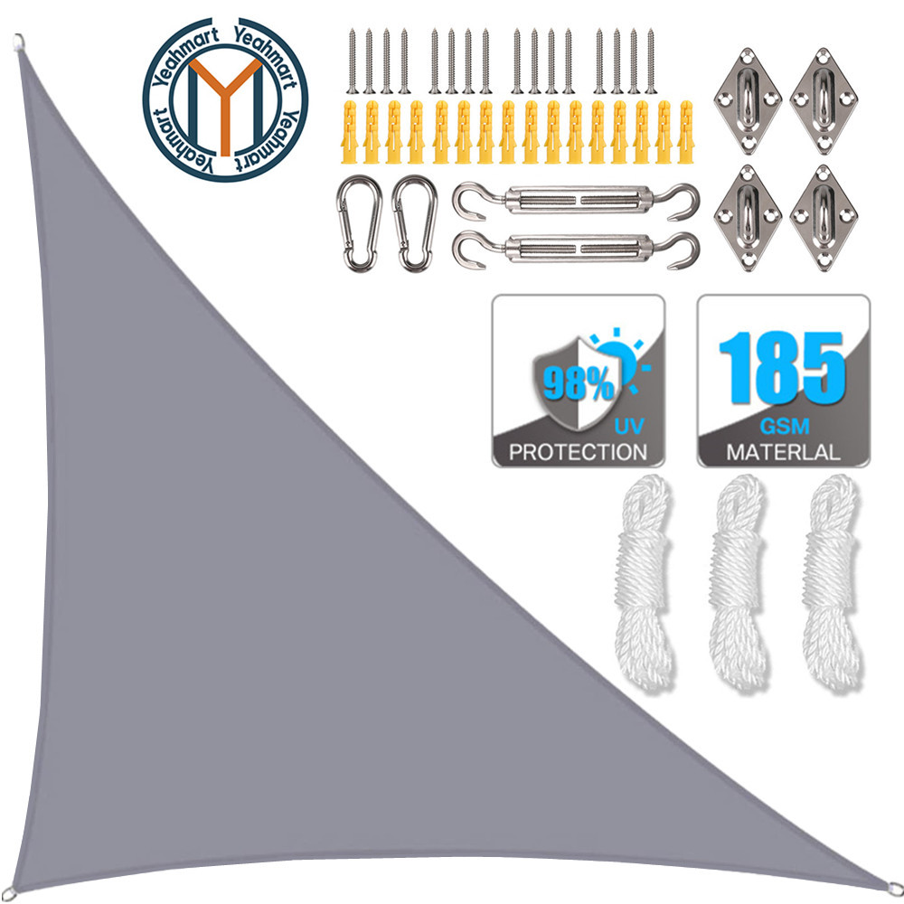 Penampungan Matahari dengan Tali Pengikat Segitiga 2/3/3.6/5M Kanopi Premium Layar Peneduh Matahari 