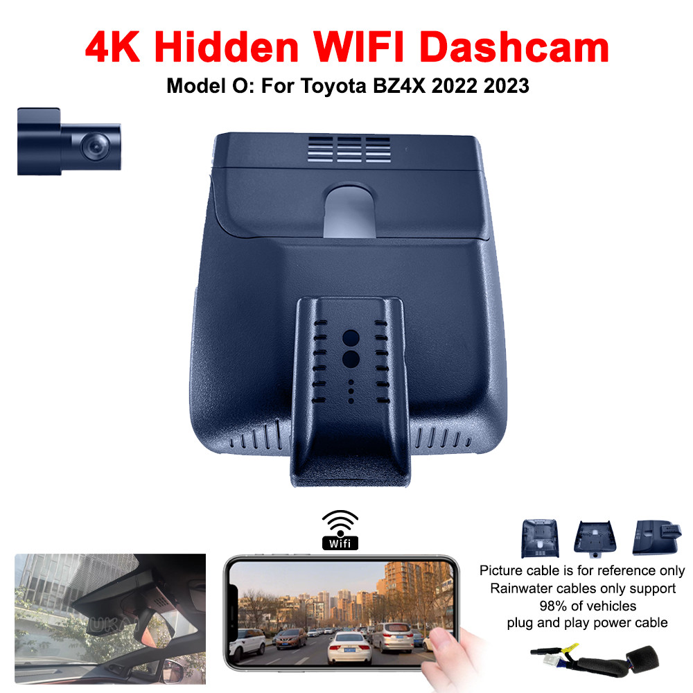 Untuk Toyota BZ4X 2022 2023 Kamera Dasbor 4K Depan dan Belakang untuk Perekam Kamera Mobil Kamera Da