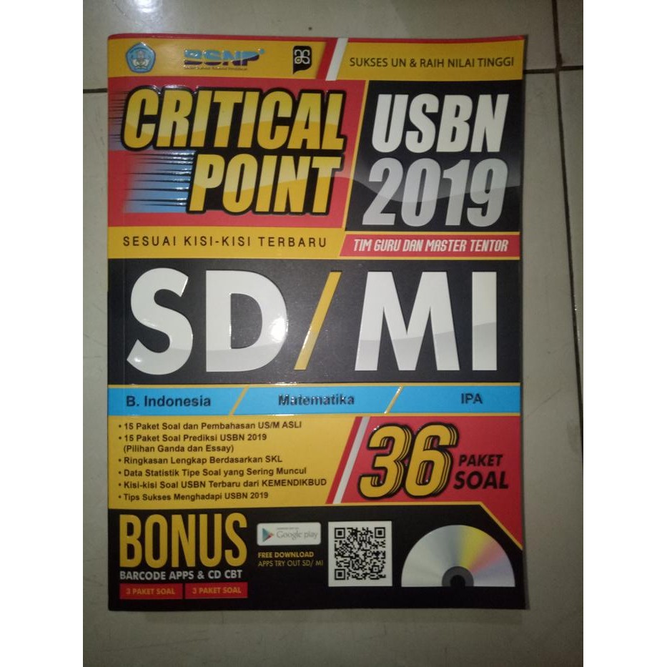 

ORIGINAL CRITICAL PPOINT USBN 2019 SD/MI TIM GURU AKSARA