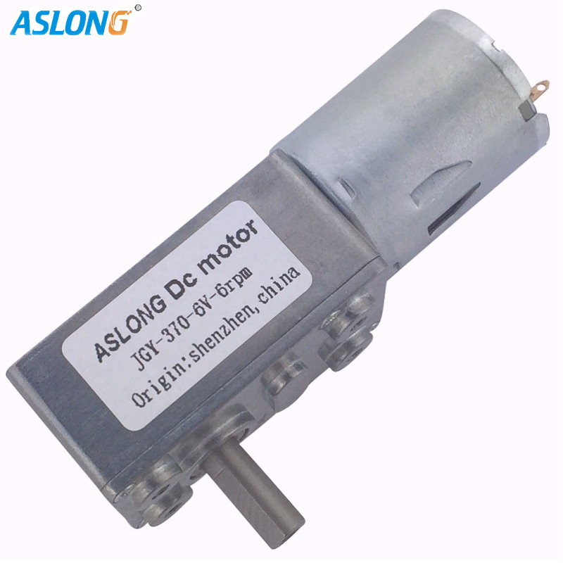 JGY-370 DC 12V 24V Motor Roda Gigi Cacing Peredam Motor Listrik Torsi Tinggi 3-210Rpm Peralatan Otom