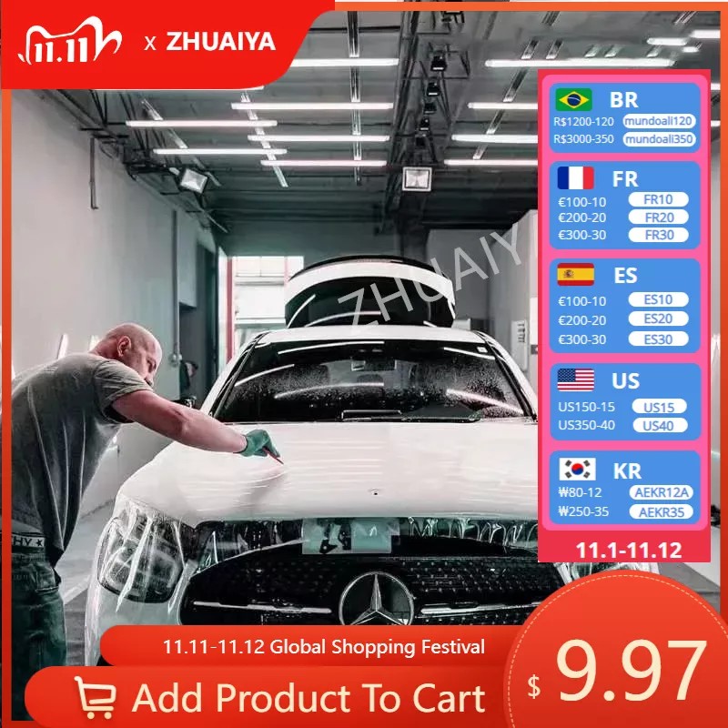 Film Pelindung Cat Mobil PPF Mengkilap Transparan TPU Penyembuhan Diri Berkualitas Tinggi PPF 1.52M 