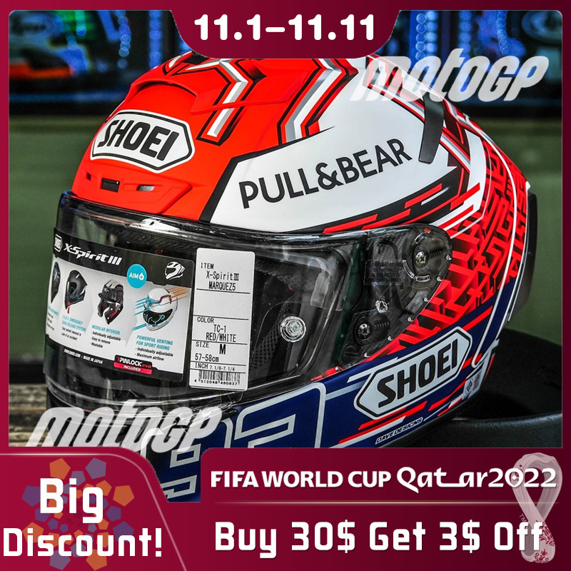 Helm Sepeda Motor Helm Full Face X-spirit III Marquez 5 TC-1 X-Fourteen Helm Balap Sepeda Olahraga H