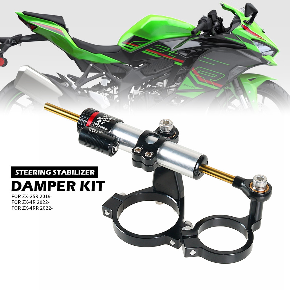 Aksesoris Motor CNC Stabilizer Damper Mounting Bracket untuk KAWASAKI ZX4R ZX-4R ZX-4RR ZX-25R NINJA