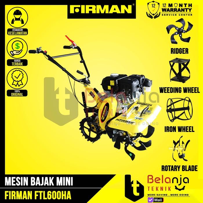 Terbaru Firman Mesin Bajak Mini Ftl 600 Ha Cultivator Ftl 600Ha Parit Ftl600Ha