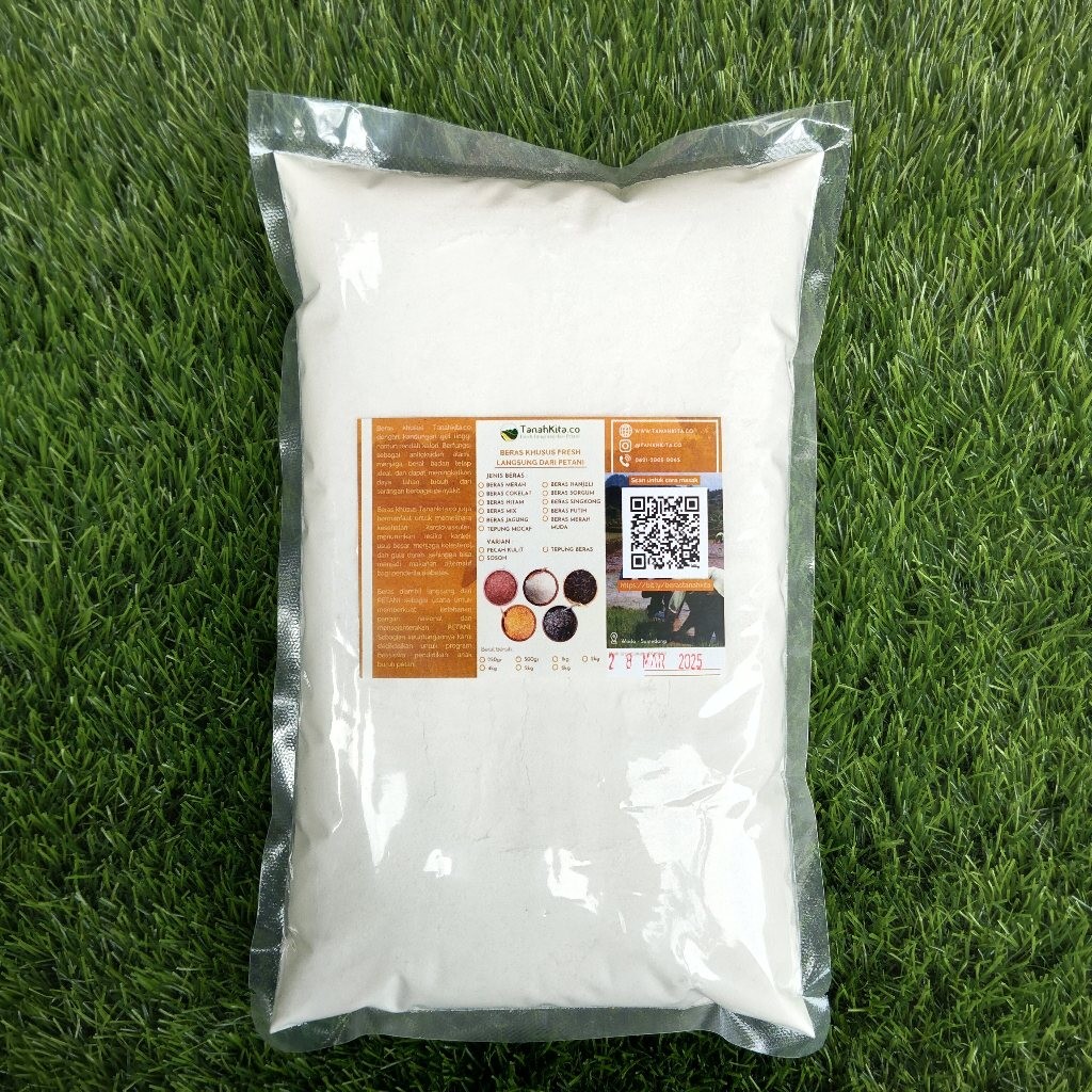 

SANS Tepung Beras Putih FRESH, 100% Bebas Pengawet dan Bebas Gluten I 1Kg