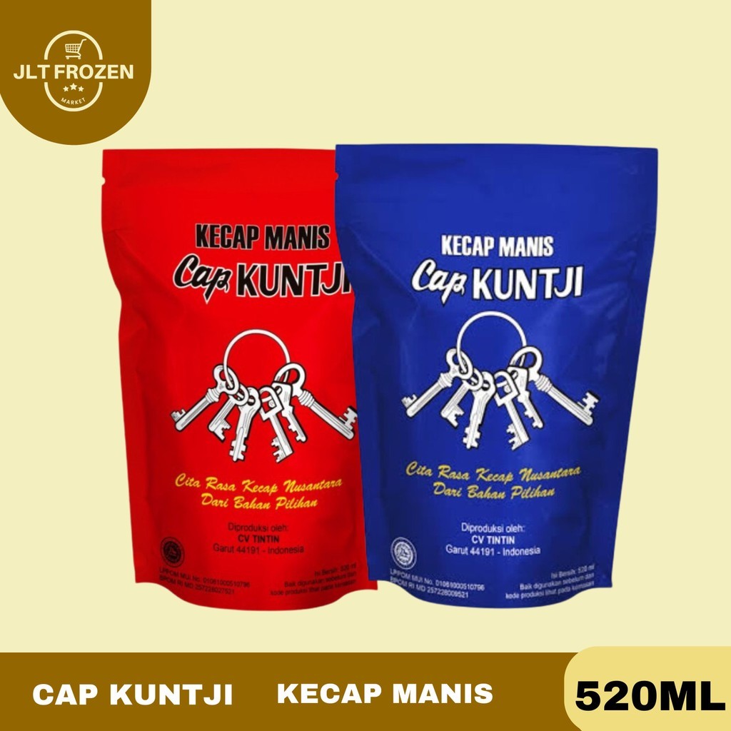 

SANS Kecap Manis Cap Kuntji Kunci Merah / Biru / Kecap Manis / Kecap Tin Tin 520ml