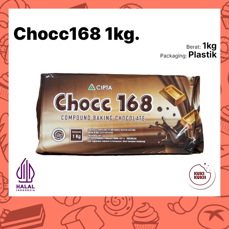 

SANS Coklat Batang Chocc 168 1kg Cokelat Blok Chocc 168 Dark Chocolate Compound 1 kg