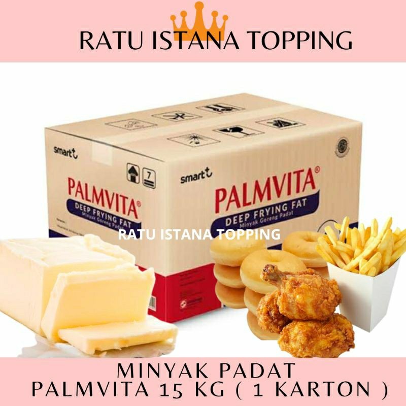 

SANS Minyak Padat Palmvita 15 Kg 1 Karton Minyak Goreng Padat Minyak Beku Deep Frying Fat Kartonan