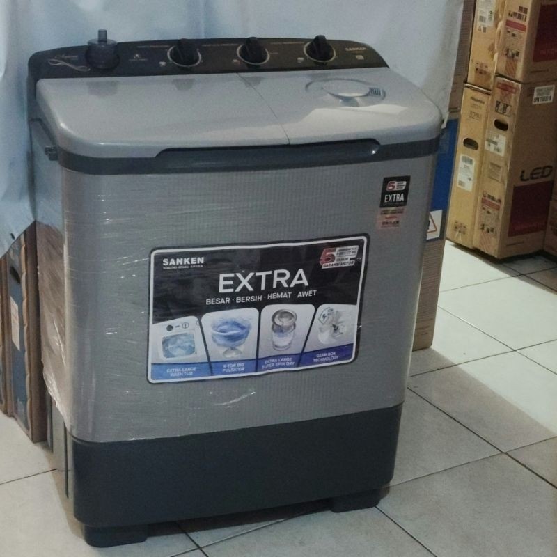 MCL5 mesin cuci 2 tabung Sanken 8 kg 9 kg