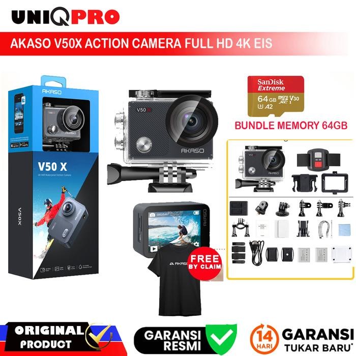 AKASO V50X ACTION CAMERA FULL HD 4K EIS WIRELESS CAM 4K