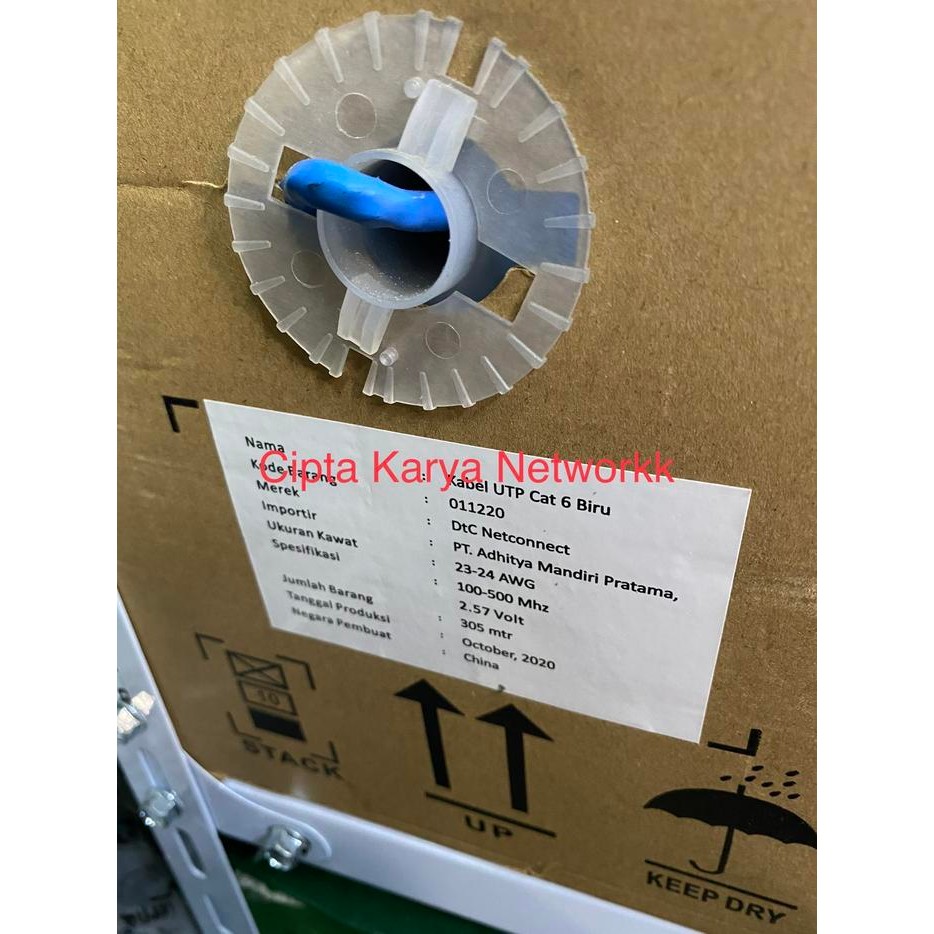 Kabel Utp DTC Cat6 Biru 305m / Dtc Cat 6 UTP