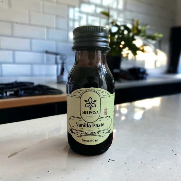 

Melpona Vanilla Paste / Pasta Vanilla Murni Gourmet Halal Certified Non Alcohol