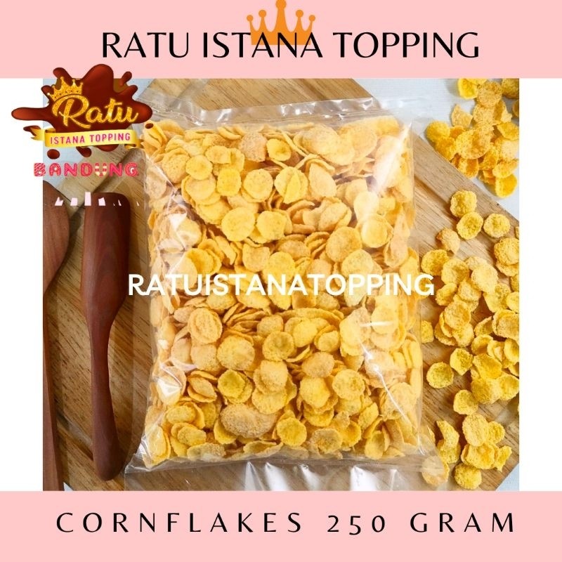 

RATU CORNFLAKES ORIGINAL 250 GR REPACK CORNFLAKE SEREAL JAGUNG CRISPY TOPPING CEREAL CORN FLAKE