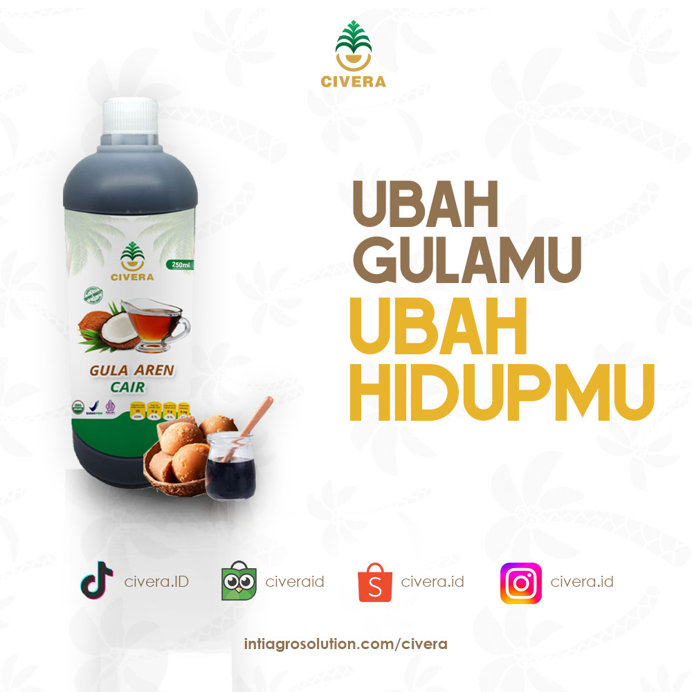 

Civera Gula Aren Cair / Palm Sugar Liquid Organic / Gula Aren Kemasan 1 Liter cocok untuk Kopi Teh /