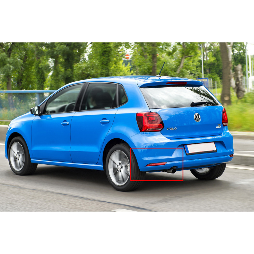 Fits Vw Polo 2014-2017 Hatchback Left Red Lens Rear Bumper Reflector No Light